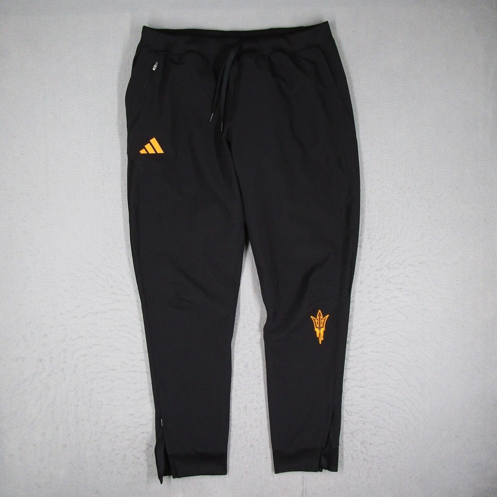 Adidas Arizona State Sun Devils ASU Track Pants Mens Black Gold IQ2282 Joggers